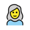 Frau: Weißes Haar
