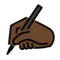 Schreibende Hand: Dunkle Hautfarbe