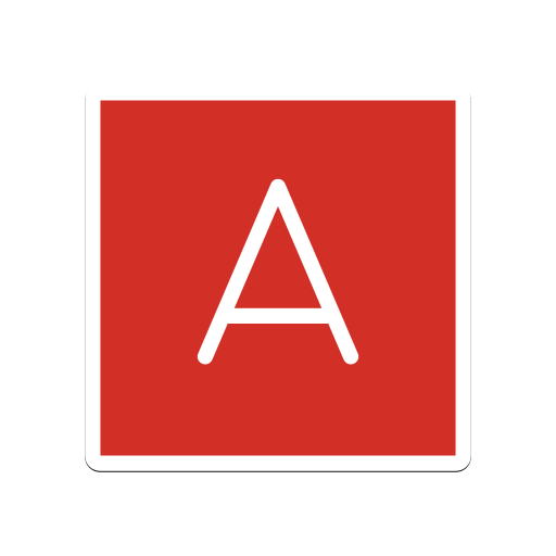 Großbuchstabe A In Rotem Quadrat