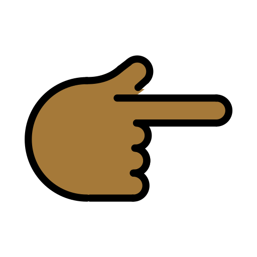 Nach Rechts Weisender Zeigefinger: Mitteldunkle Hautfarbe