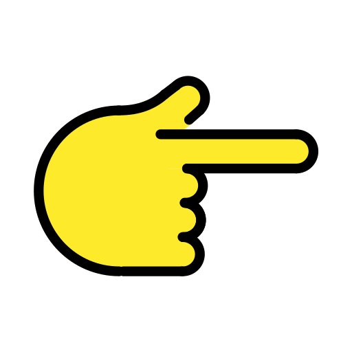 Nach Rechts Weisender Zeigefinger