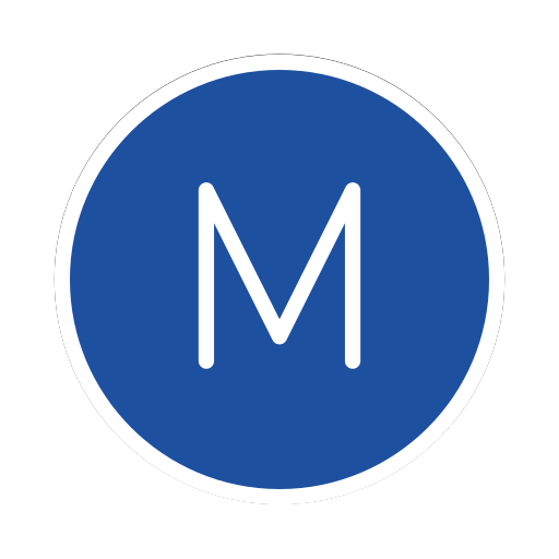 Buchstabe „M“ In Kreis