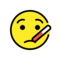 Gesicht Mit Fieberthermometer