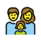 Familie: Mann, Frau, Mädchen