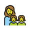 Familie: Frau, Mädchen, Mädchen