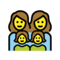 Familie: Frau, Frau, Mädchen, Mädchen