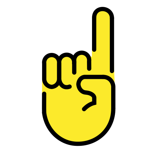 Nach Oben Weisender Zeigefinger Von Vorne