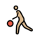 Mann Mit Ball: Mittelhelle Hautfarbe