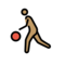 Mann Mit Ball: Mittlere Hautfarbe