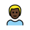 Mann: Dunkle Hautfarbe, Blondes Haar