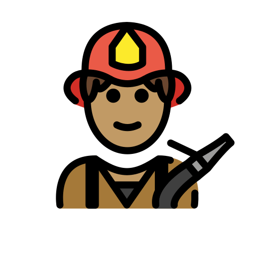 Feuerwehrmann: Mittlere Hautfarbe