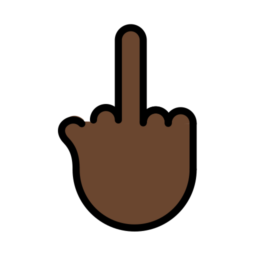 Mittelfinger: Dunkle Hautfarbe