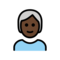 Person: Dunkle Hautfarbe, Weißes Haar