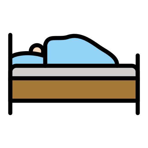 Im Bett Liegende Person: Helle Hautfarbe