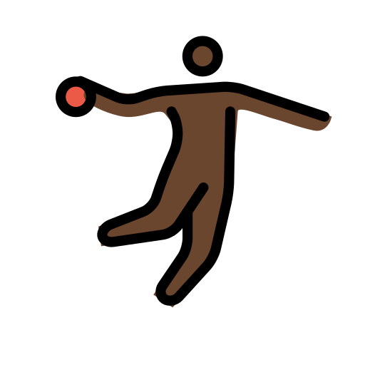 Handballspieler(In): Dunkle Hautfarbe