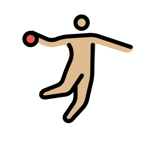 Handballspieler(In): Mittelhelle Hautfarbe
