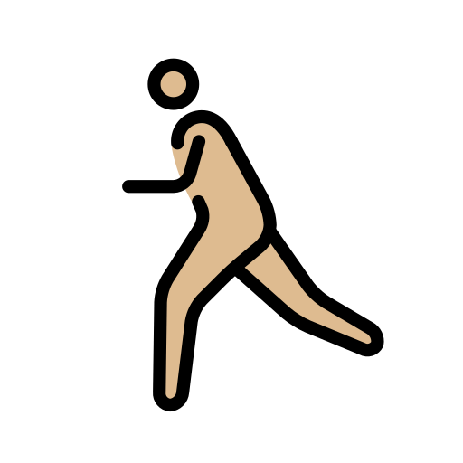 Laufende Person: Mittelhelle Hautfarbe