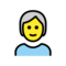 Person: Weißes Haar
