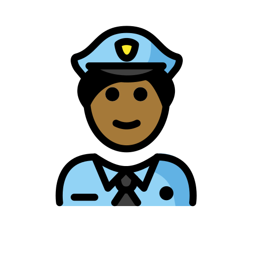 Polizist(In): Mitteldunkle Hautfarbe