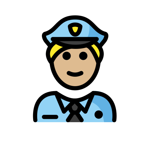 Polizist(In): Mittelhelle Hautfarbe