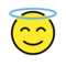 Lächelndes Gesicht Mit Heiligenschein