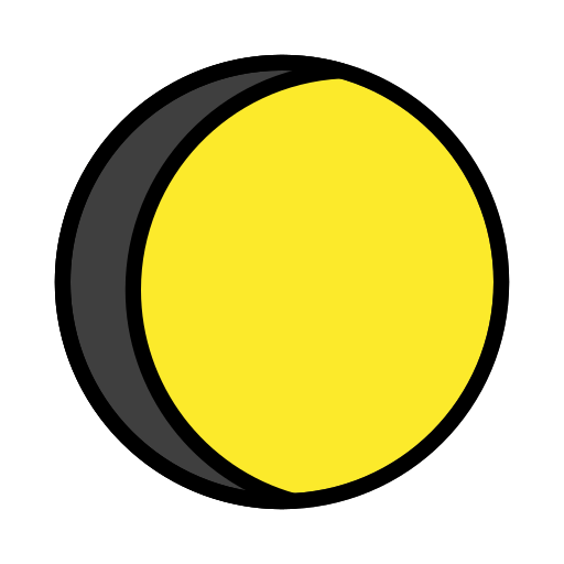 Zunehmender Dreiviertelmond