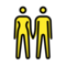 Frau und Mann halten Händchen