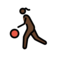 Frau Mit Ball: Dunkle Hautfarbe