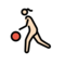 Frau Mit Ball: Helle Hautfarbe