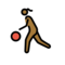 Frau Mit Ball: Mitteldunkle Hautfarbe