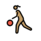 Frau Mit Ball: Mittlere Hautfarbe