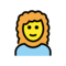 Frau: Lockiges Haar