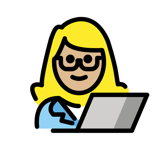 IT-Expertin: Mittelhelle Hautfarbe