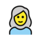 Frau: Weißes Haar