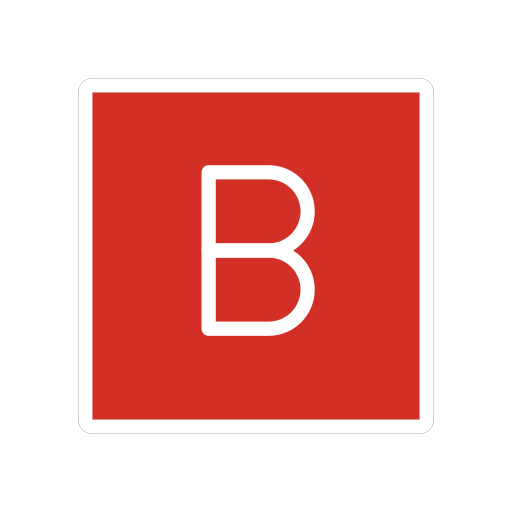 Großbuchstabe B In Rotem Quadrat