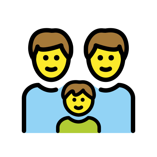 家庭：男人，男人，男孩