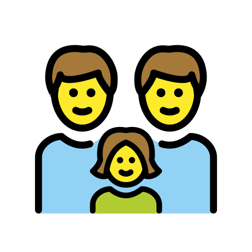 家庭：男人，男人，女孩