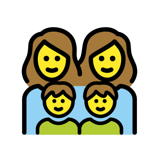 家庭：女人，女人，男孩，男孩
