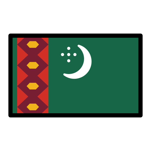 Flagge: Turkmenistan