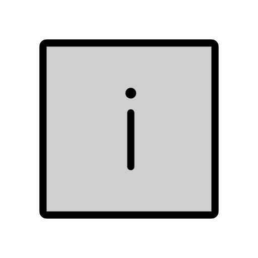Buchstabe „I“ In Blauem Quadrat