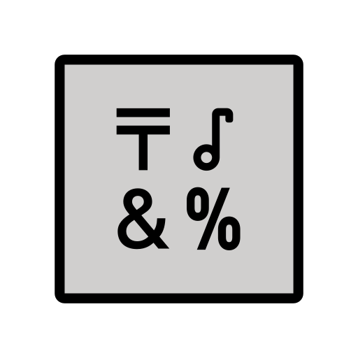 Eingabesymbol Sonderzeichen