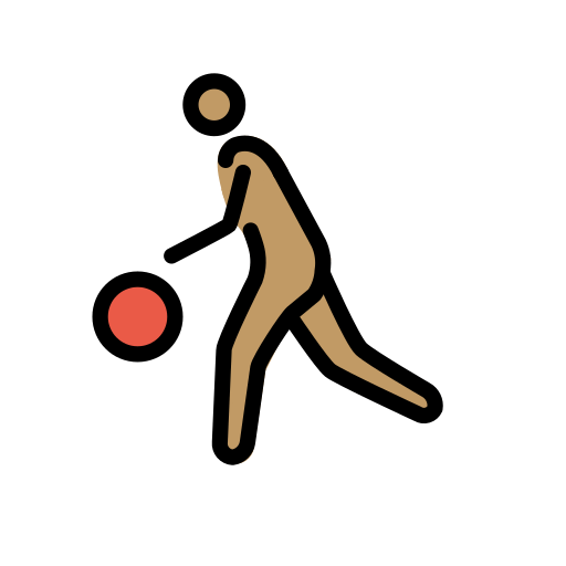 Mann Mit Ball: Mittlere Hautfarbe
