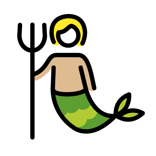 人鱼：中等浅肤色