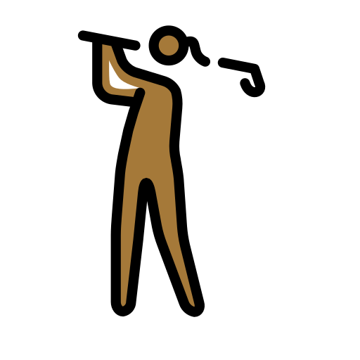 Golferin: Mitteldunkle Hautfarbe