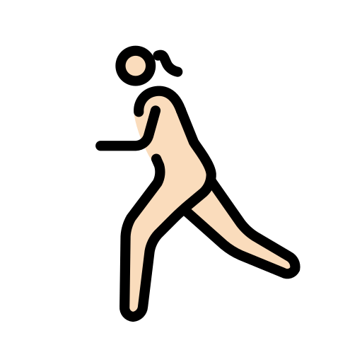 女生跑步：较浅肤色