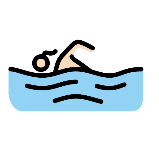女生游泳：较浅肤色