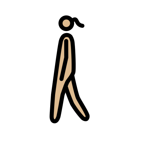 女行人：中等浅肤色