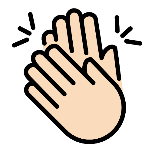 Clapping Hands: Light Skin Tone