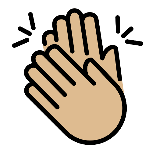 Clapping Hands: Medium-Light Skin Tone