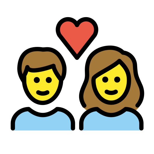 Couple with Heart: Woman, Man